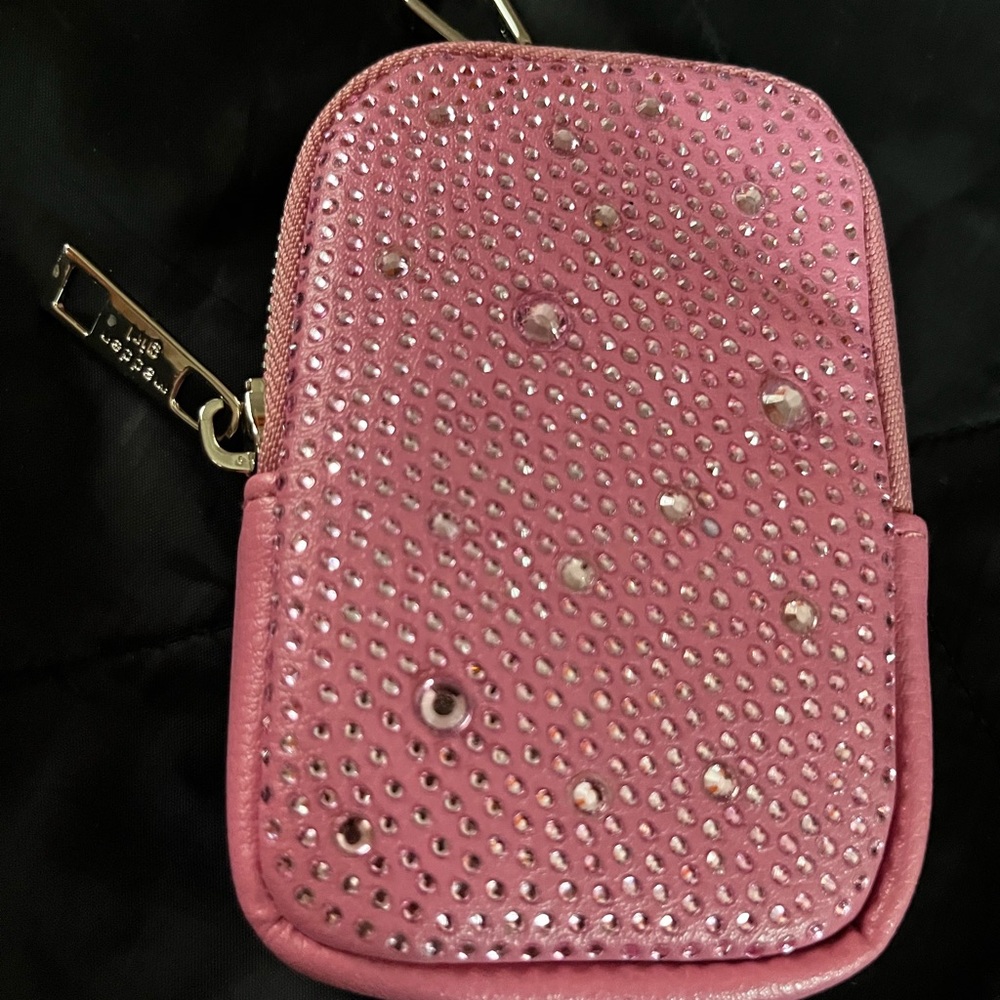 New Madden Girl Pink Rhinestone clip on Wallet pouch